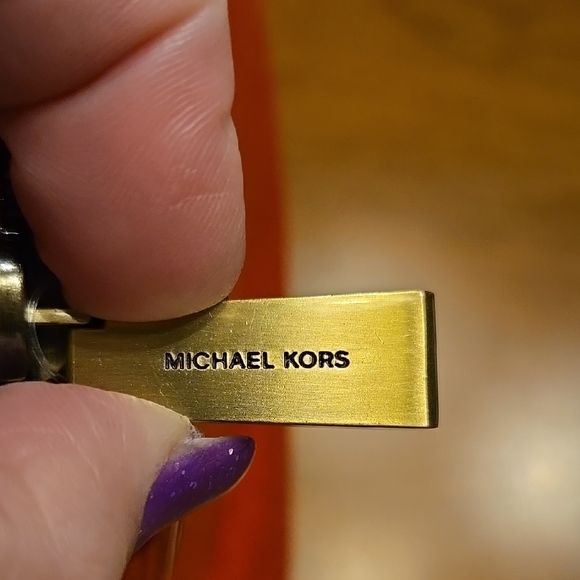 Michael Kors Red Toiletry Bag with Dome Shape and Textured Canvas - Picture 4 of 13